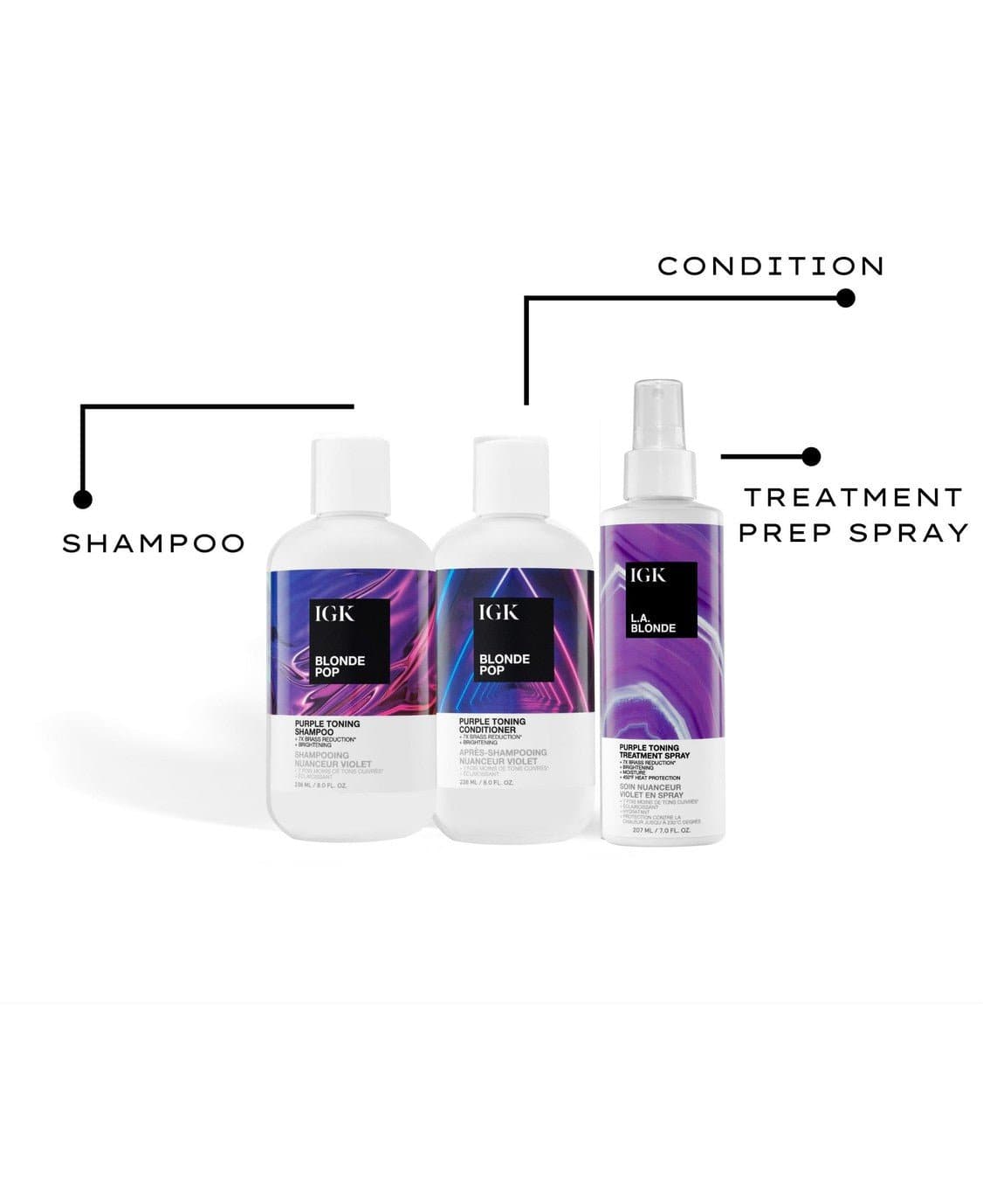 $87 high quality IGK shampoo trio