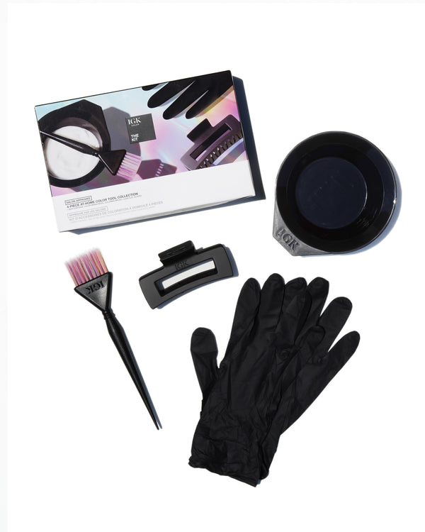 a set of tools for hair coloring