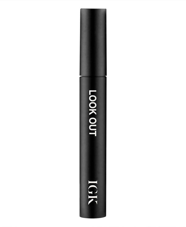 a black eyeliner with white text